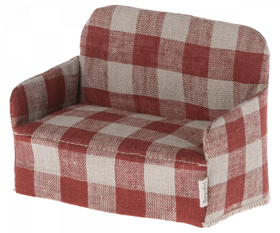 Maileg Plaid Couch 2 Maileg Plaid Couch - Image 2