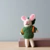 Needle Felted Bunny With Carrot Backpack