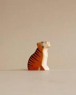 Handmade Holzwald Sitting Tiger