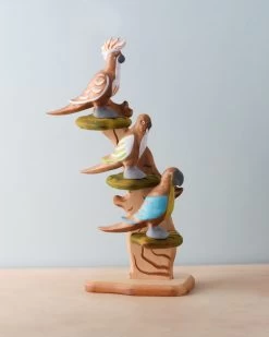 Handmade Wooden Bird Tree
