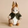 Hansa Bunny With Green Jacket Stuffed Animal