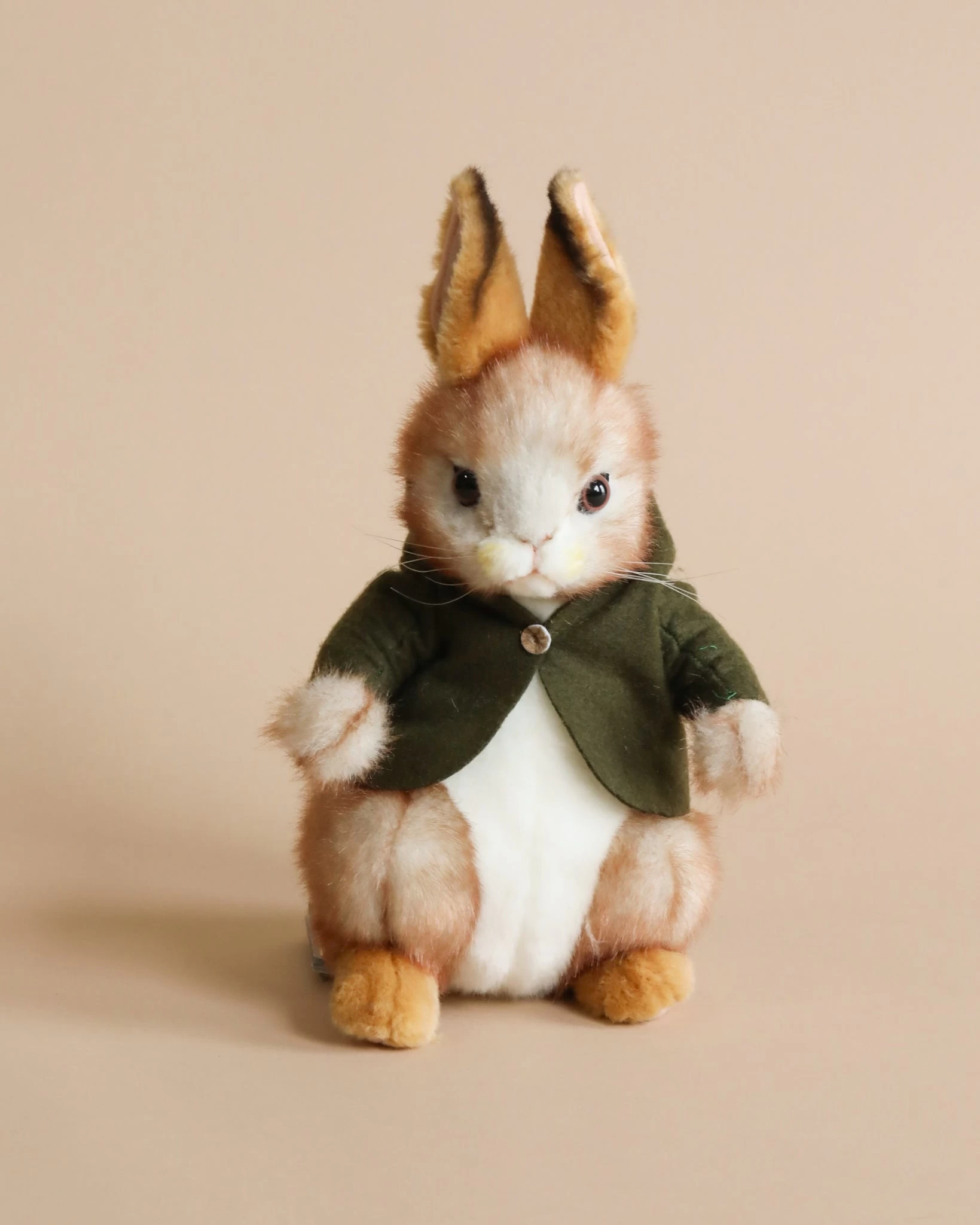 Hansa Bunny With Green Jacket Stuffed Animal 1 Hansa Bunny With Green Jacket Stuffed Animal
