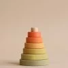 Mini Wooden Pyramid Stacker - Flower Meadow