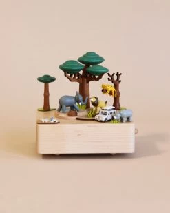 Wooden Safari Music Box