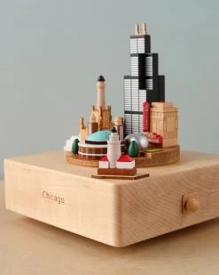 Chicago Wooden Music Box -Odin Parker Toys 2J2A1202