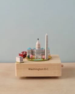Washington D.C. Wooden Music Box