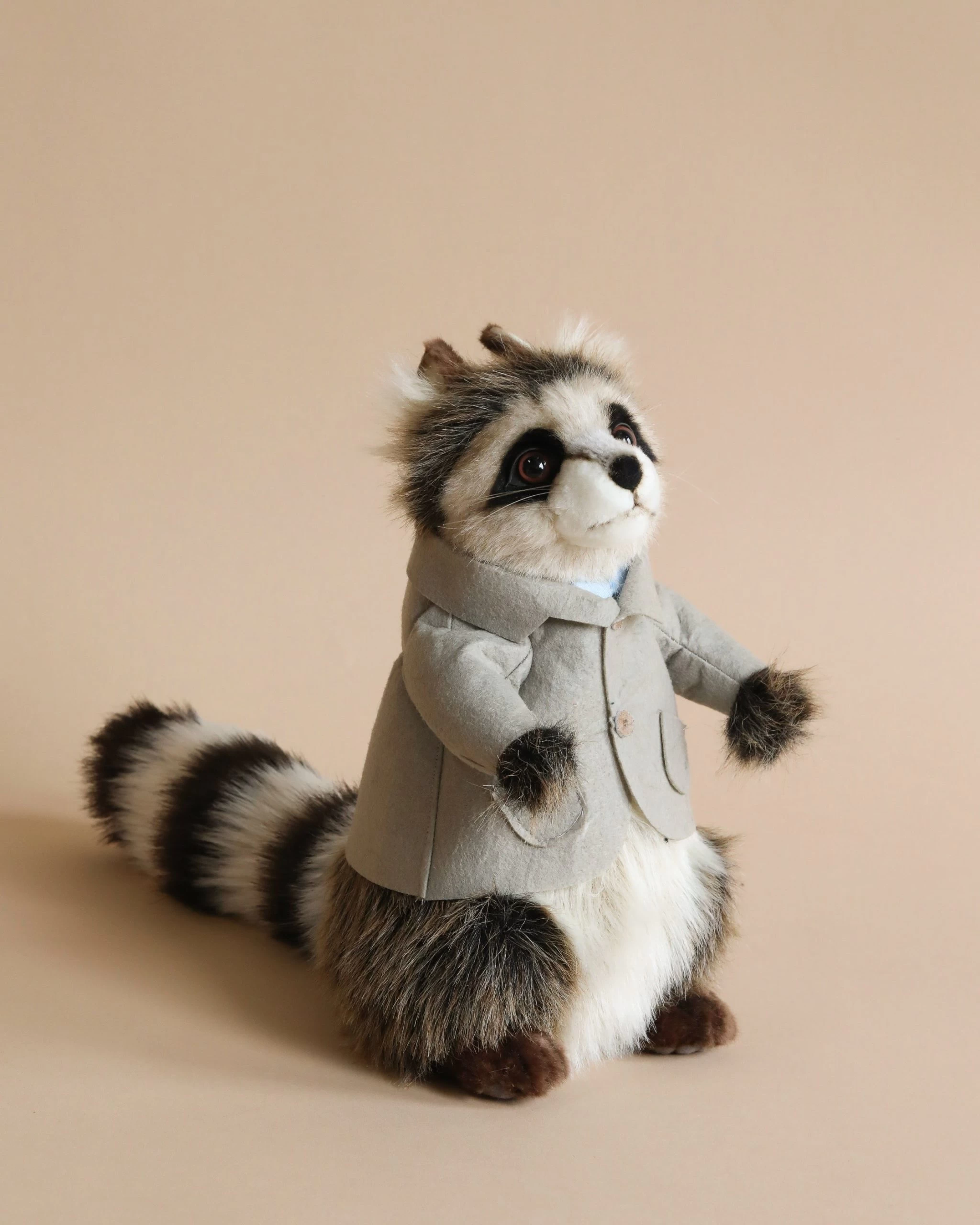 Hansa Papa Raccoon With Jacket Stuffed Animal 1 Hansa Papa Raccoon With Jacket Stuffed Animal