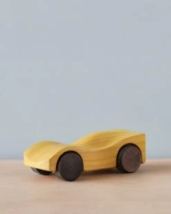 Handmade Wooden Race Car - Yellow -Odin Parker Toys 2J2A1442