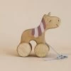 Handmade Wooden Unicorn Pull Toy