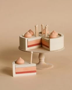 Handmade Strawberry Layer Cake On A Stand