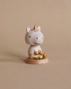 Wooden Unicorn Bobblehead