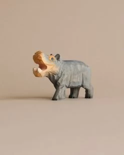 Ferm LIVING Hand Carved Wooden Hippo