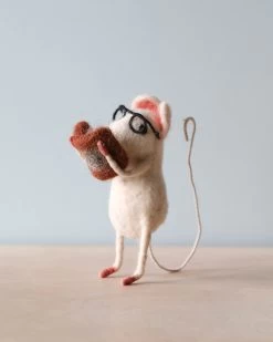 Felt Mouse With Book