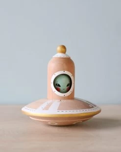 Handmade Wooden UFO With Alien 8 Handmade Wooden UFO With Alien -Odin Parker Toys 2J2A4488