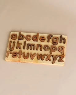 Lowercase Walnut Alphabet Puzzle