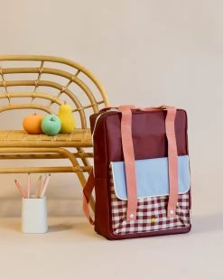Sticky Lemon Backpack Large | Gingham | Cherry Red + Sunny Blue + Berry Swirl