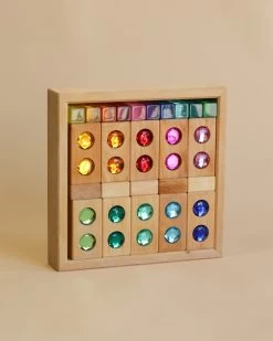 Bauspiel Gem Blocks With Lucent Cubes (45 Pieces)