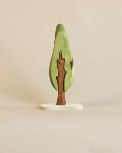 Brin D'Ours | Handmade Green Poplar Tree With Natural Base