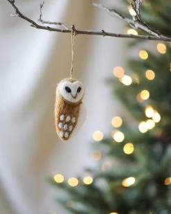 Handmade Felt Owl Ornament