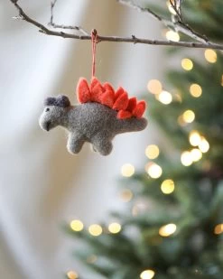 Handmade Felt Dinosaur Ornament