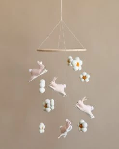 Handmade Mobile - Jumping Bunnies