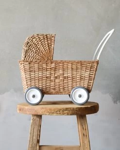 Olli Ella | Rattan Doll Stroller (ships In Approximately One Week) -Odin Parker Toys 2J2A7790