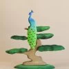 Handmade Wooden Peacock On A Tree