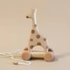 Handmade Wooden Giraffe Pull Toy