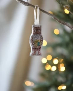 Coral & Tusk Owl Ornament