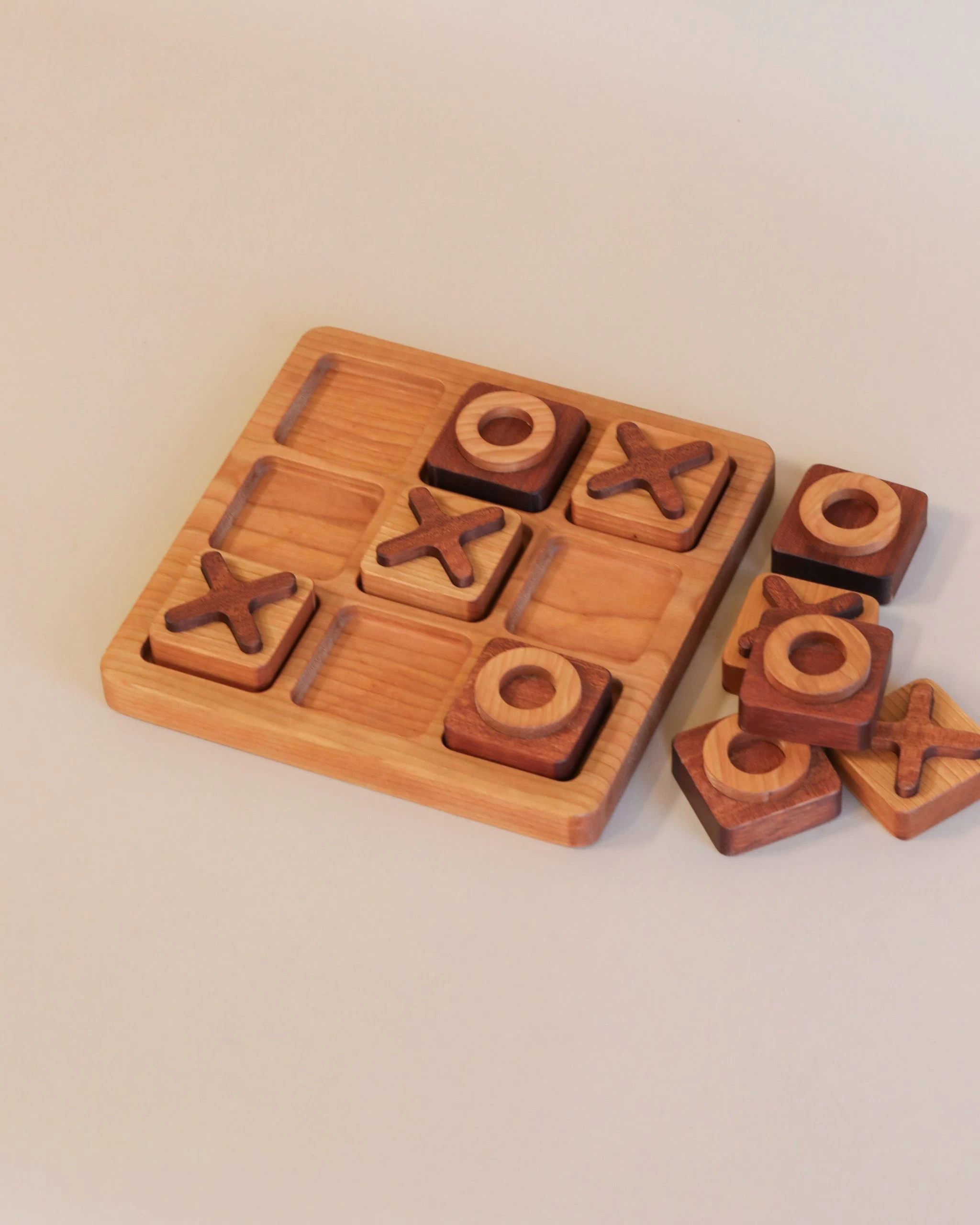 Wooden Tic-Tac-Toe Game - Made In USA 2 Wooden Tic-Tac-Toe Game - Made In USA - Image 2