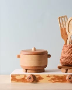 Handmade Wooden Pretend Cooktop Stove
