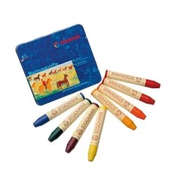 Stockmar Wax Stick Crayons Waldorf Tin Case - 8 Assorted -Odin Parker Toys 85031001 1