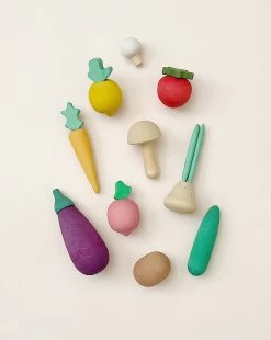 Handmade Wooden Vegetable Set