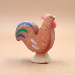 Brin D'Ours | Handmade Wooden Chicken / Rooster -Odin Parker Toys Coq2