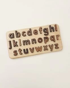 Lowercase Walnut Alphabet Puzzle -Odin Parker Toys DPQ3MBBY