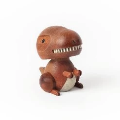 Wooden T-Rex Bobblehead -Odin Parker Toys Dino1