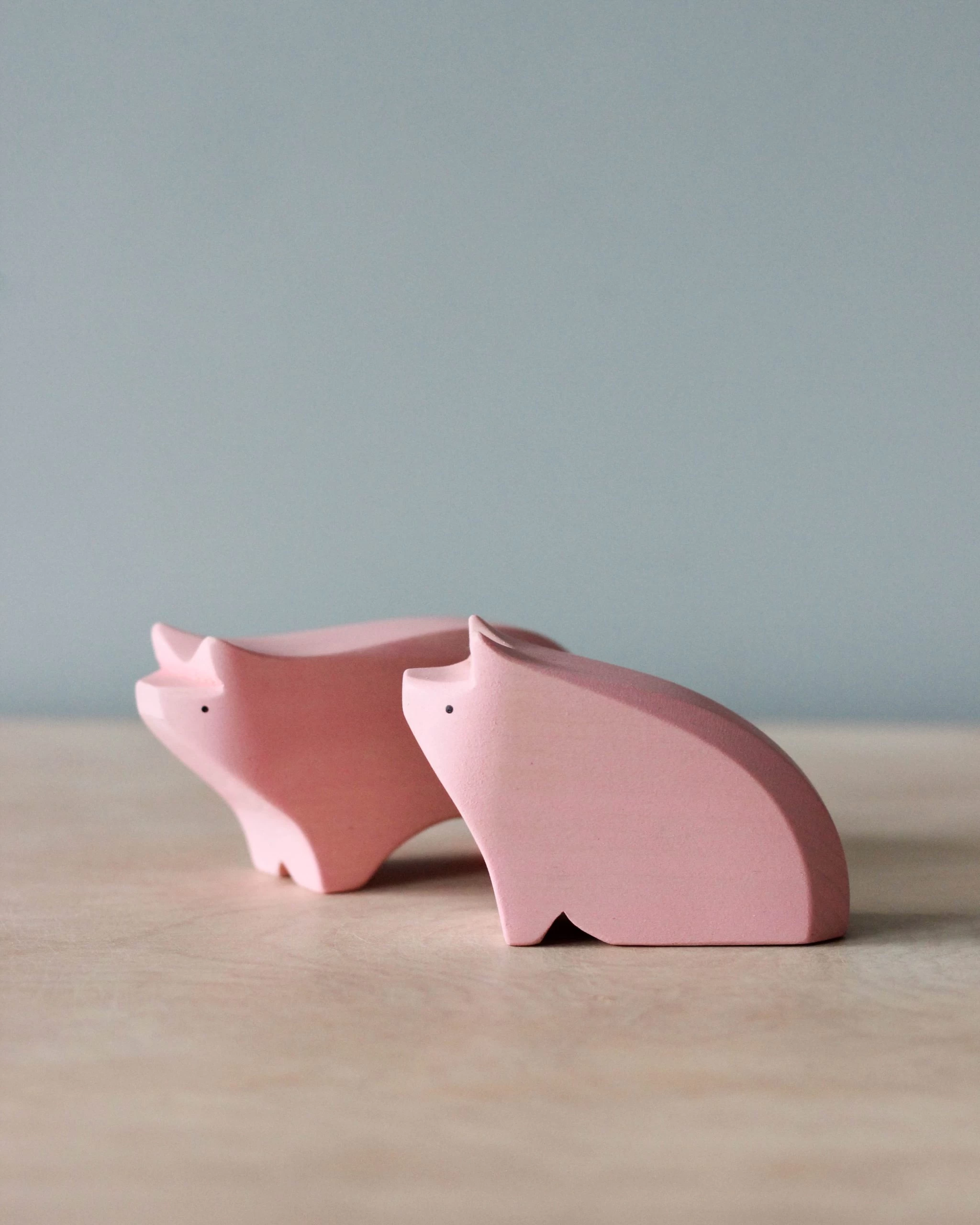 Brin D'Ours | Handmade Wooden Pig Family 5 Brin D'Ours | Handmade Wooden Pig Family - Image 5
