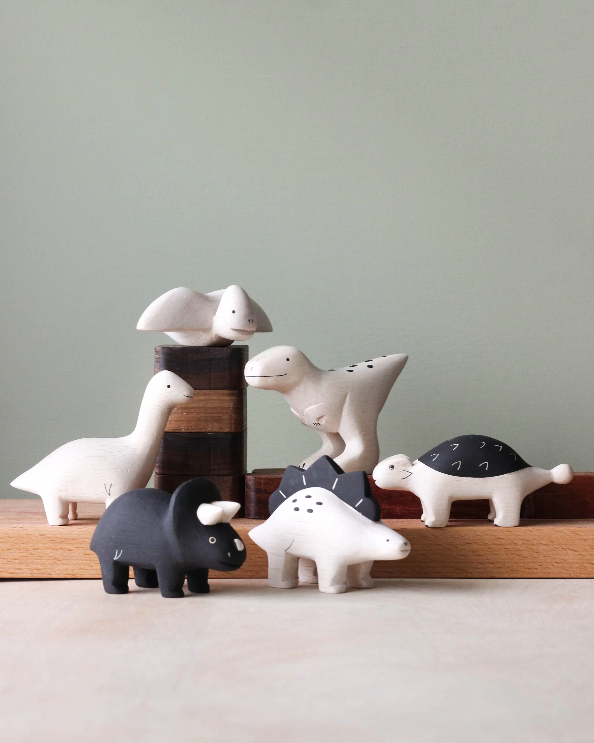 Handmade Tiny Wooden Dinosaurs 2 Handmade Tiny Wooden Dinosaurs - Image 2