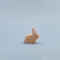 Brin D'Ours | Handmade Wooden Bunny - Natural -Odin Parker Toys Lapereau nature debout