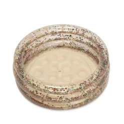 Konges Sløjd Inflatable Mini Pool - Transparent Confetti Hearts -Odin Parker Toys MINI POOL TRANSPARENT Pools KS5117 CREME jpg