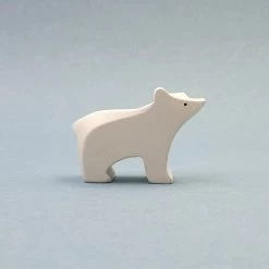 Brin D'Ours | Handmade Wooden Polar Bear Family -Odin Parker Toys Ourson polaire assis
