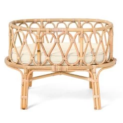 Poppie Rattan Doll Crib + Duvet Set -Odin Parker Toys POPPIETOYSPoppieCribWhite