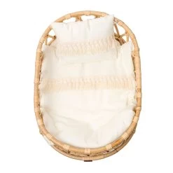 Poppie Rattan Doll Crib + Duvet Set -Odin Parker Toys POPPIETOYSWhiteCribBedding