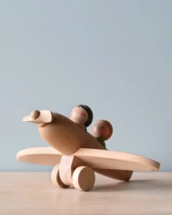 Handmade Airplane With Removable Pilots