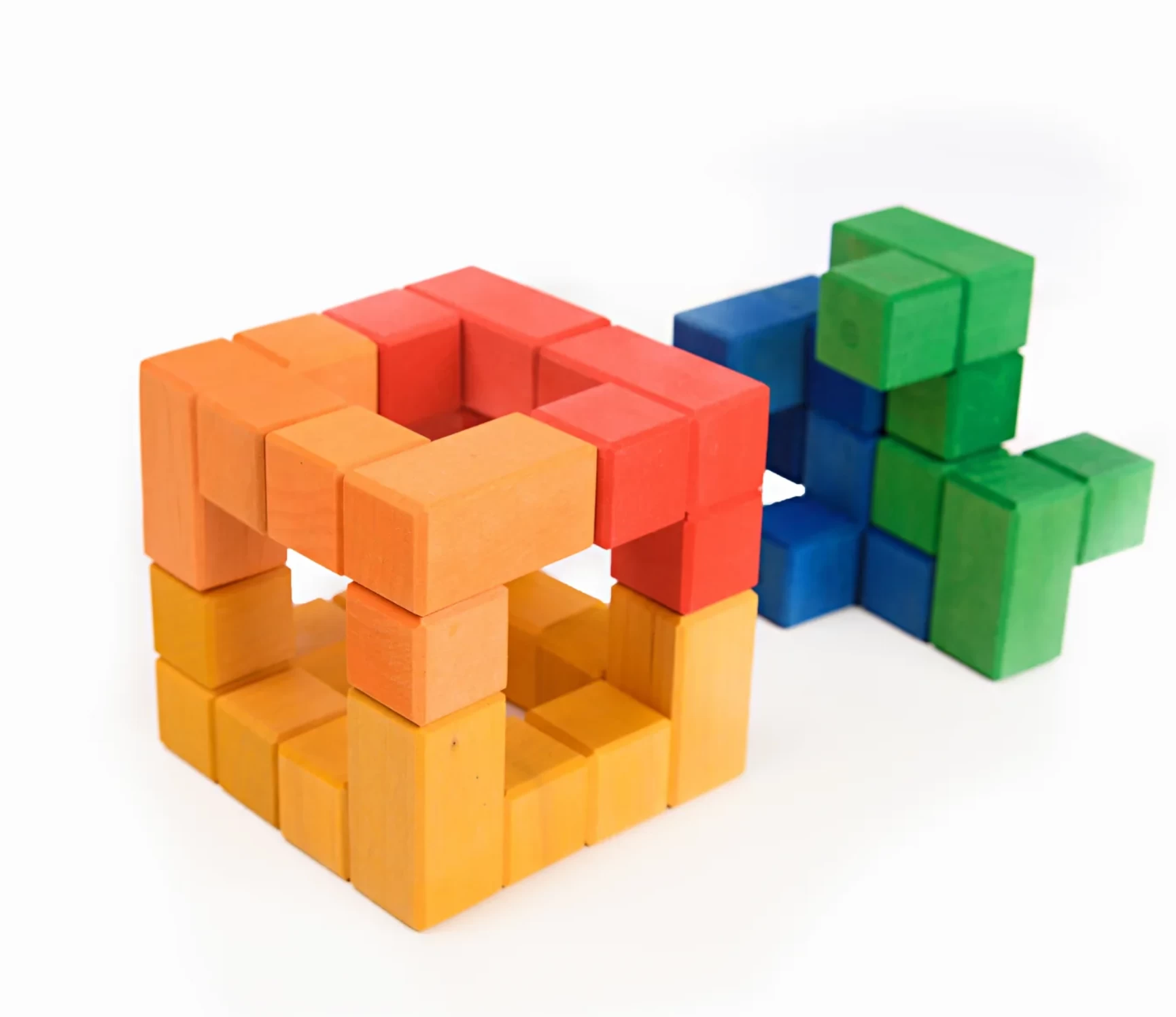 Bauspiel Colored Corner Blocks (50 Pieces) 2 Bauspiel Colored Corner Blocks (50 Pieces) - Image 2