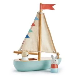 Tender Leaf Toys Wooden Sail Boat -Odin Parker Toys TL8382 sailaway boat 1
