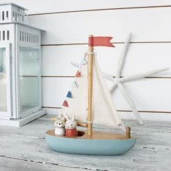 Tender Leaf Toys Wooden Sail Boat -Odin Parker Toys TL8382 sailaway boat 9