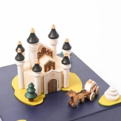 Wooden Castle Music Box -Odin Parker Toys castle