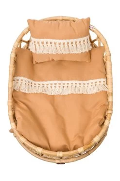 Poppie Rattan Doll Crib + Duvet Set -Odin Parker Toys clay crib bedding jpg