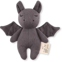 Konges Sløjd Organic Animal Rattle -Odin Parker Toys kongessloejd konge sloejd legetoej bamse mini bat grey graa mini 1 p